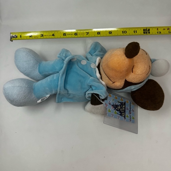 Rare Tokyo Disney Sleeping Mickey Mouse Plush In Blue Pajamas New HTF! - Picture 8 of 8